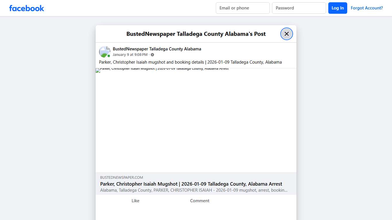 Parker,... - BustedNewspaper Talladega County Alabama Facebook