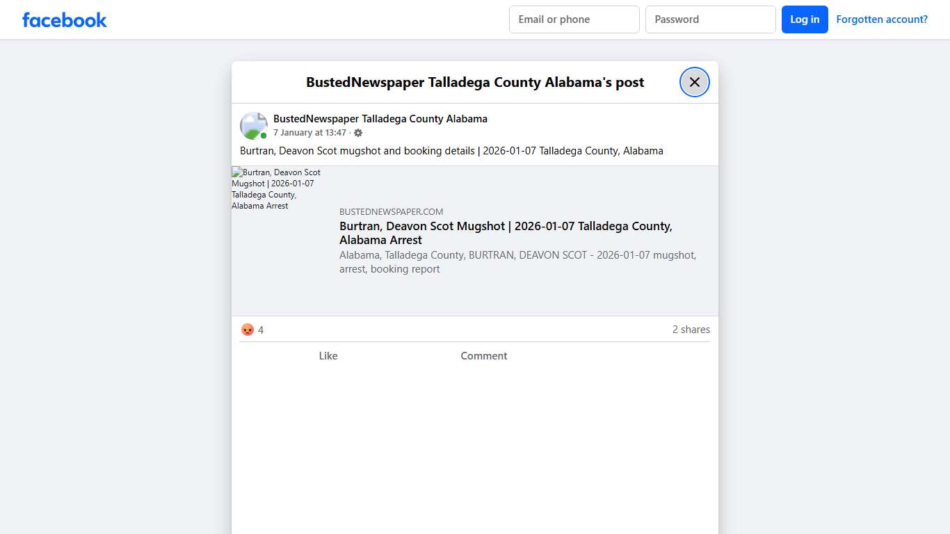 Burtran, Deavon... - BustedNewspaper Talladega County Alabama Facebook